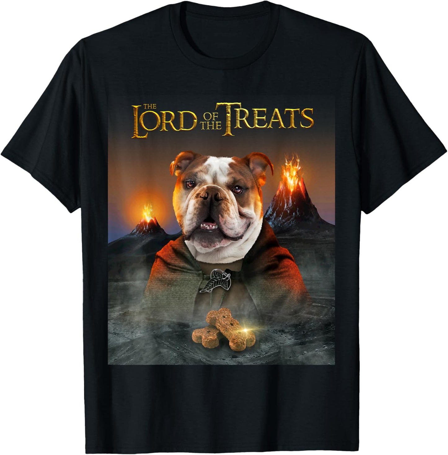 Lord of the Treats - Cute English Bulldog OEB Women Girls Kids T-Shirt - T-Shirt | Black