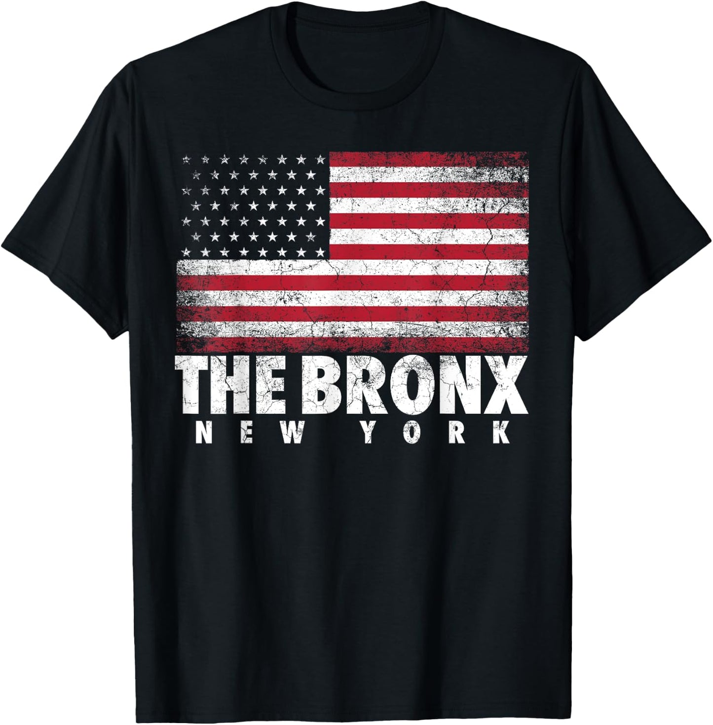 4th of July The Bronx New York NY American Flag USA T-Shirt - T-Shirt | Black