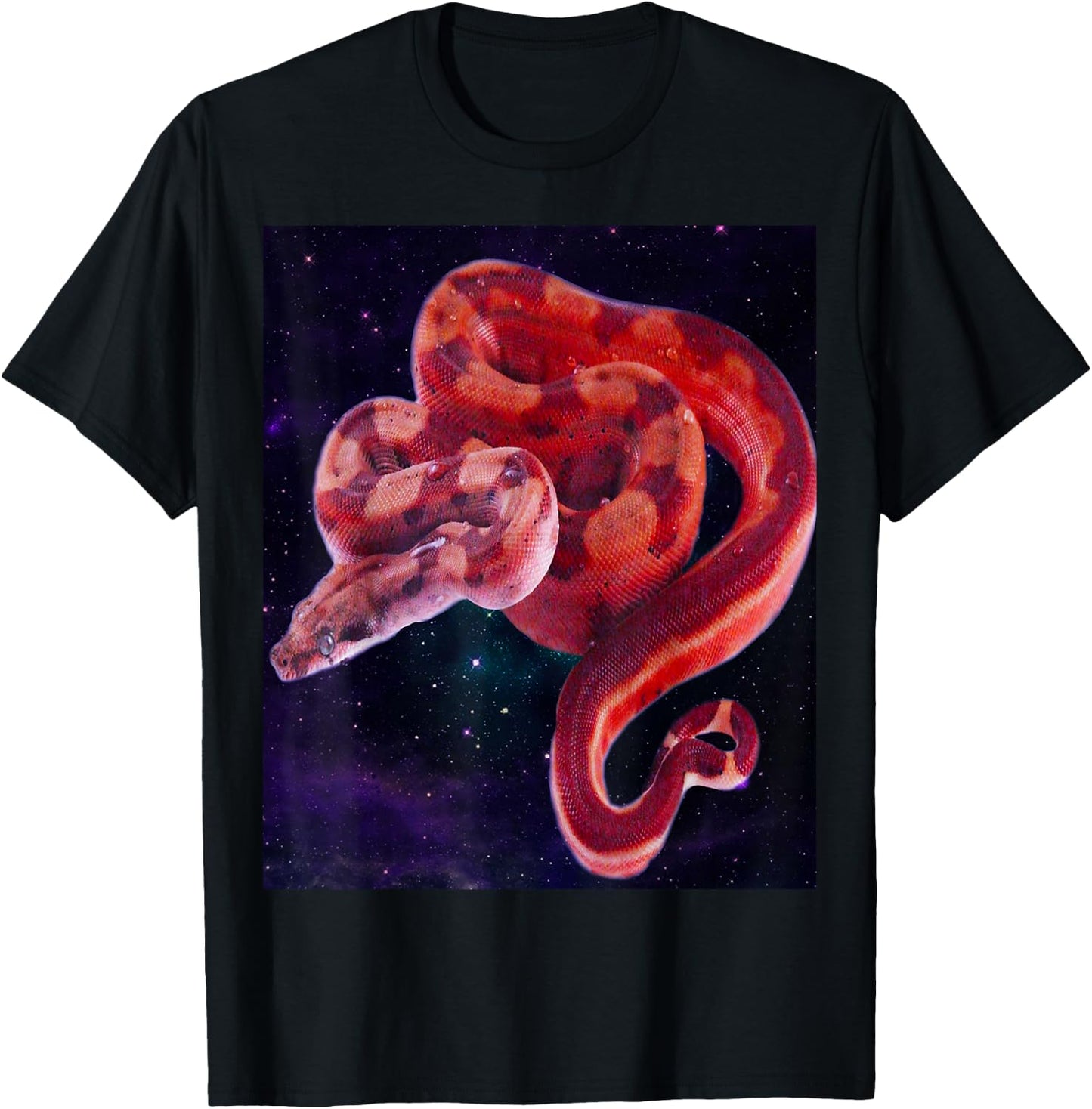 Space Boa Constrictor Snake T-Shirt - T-Shirt | Black