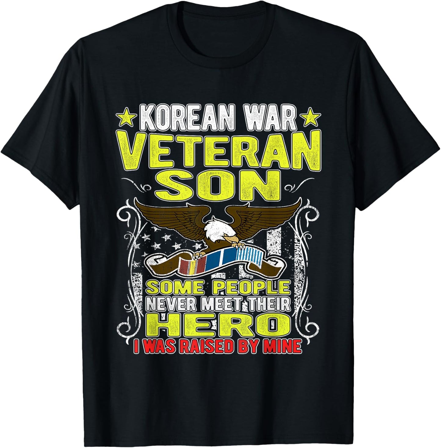 Proud Korean War Veteran Son - Military Veterans Child Gift T-Shirt - T-Shirt | Black