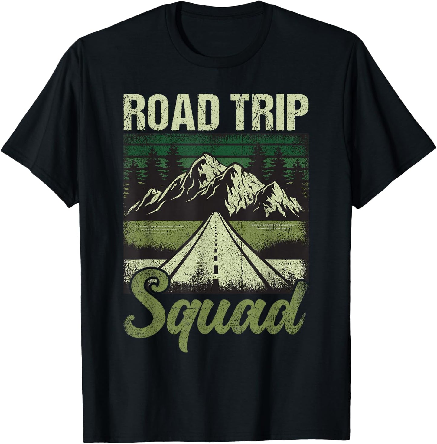 Funny Road Trip Squad Design for Travel Lovers T-Shirt - T-Shirt | Black