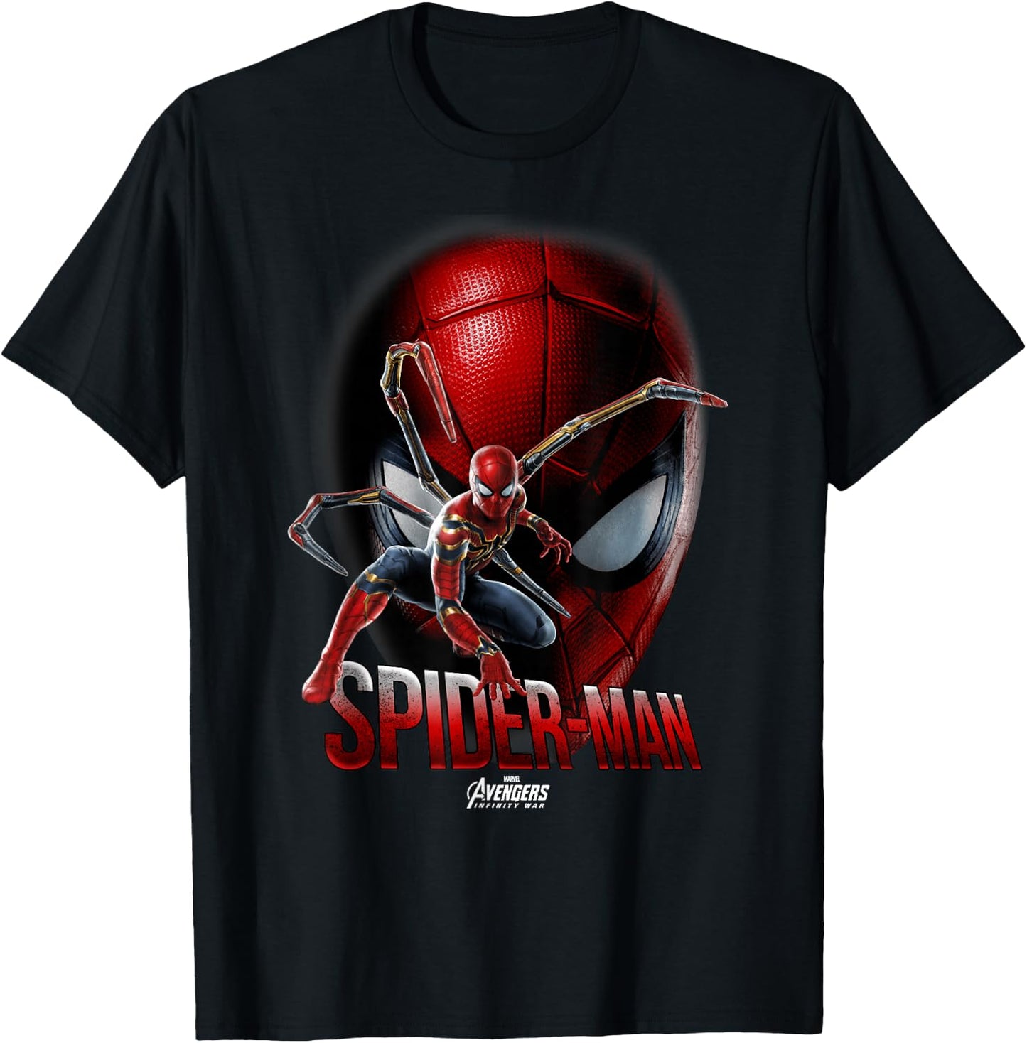 Marvel Infinity War Spider-Man Game Face Graphic T-Shirt - T-Shirt | Black