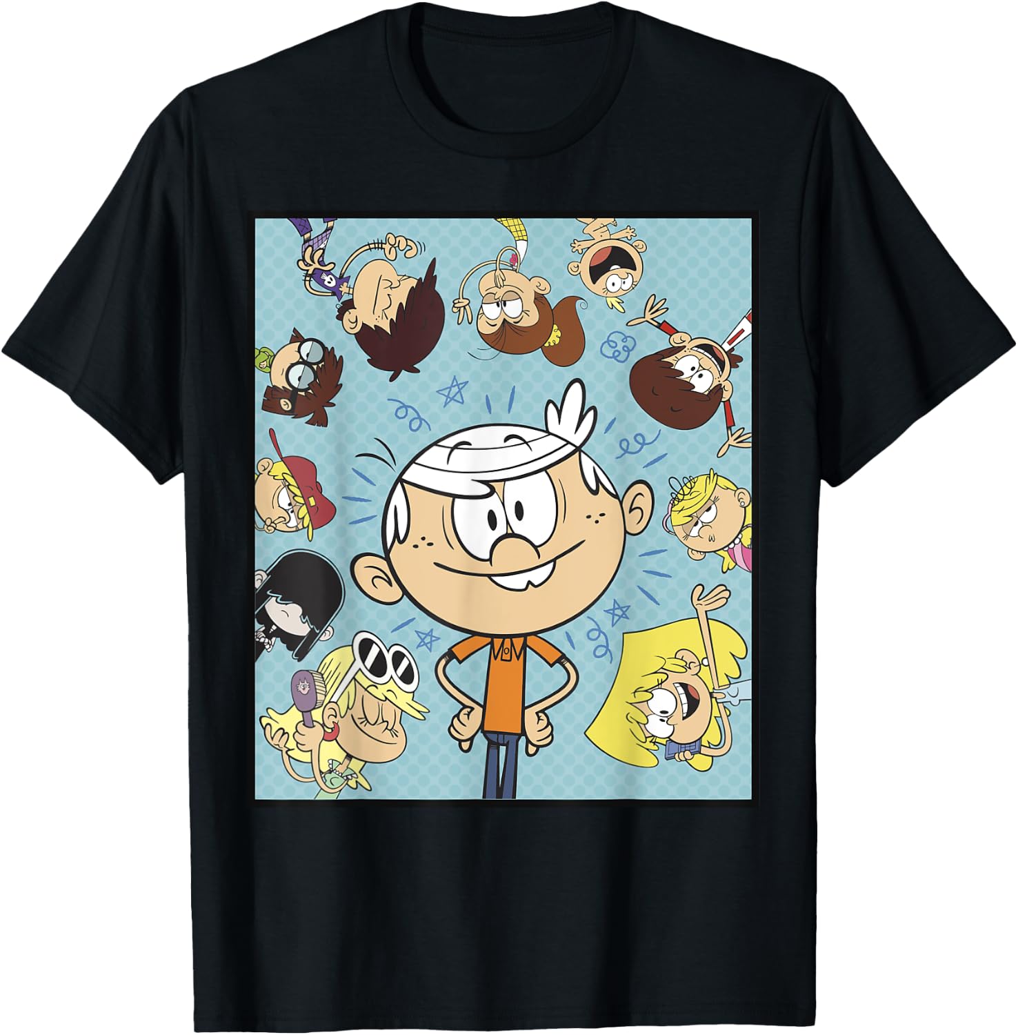 The Loud House Group Circle Portrait Poster T-Shirt - T-Shirt | Black