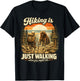 Funny Hiking is Just Walking Where You Might Die Skeleton T-Shirt - T-Shirt | Black