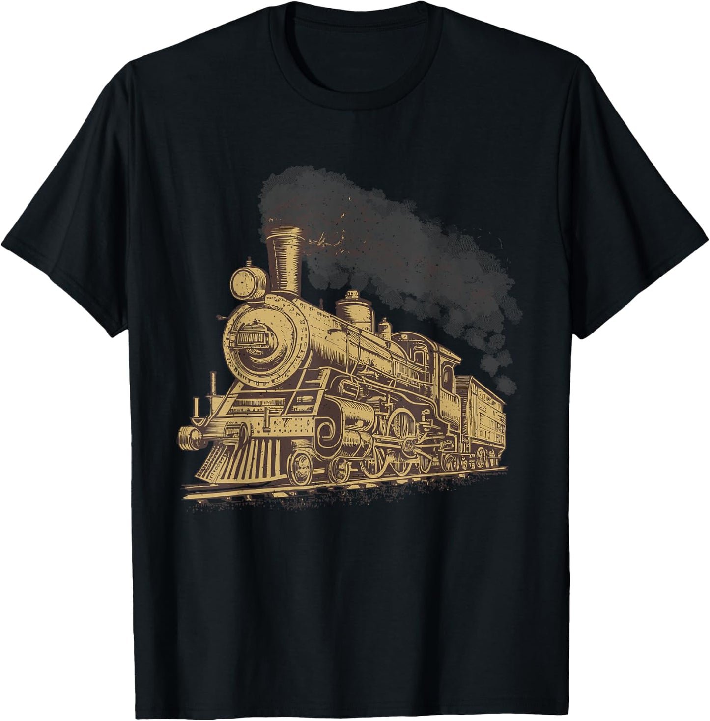 Cool Steam Train Art Women Locomotive Train Lover T-Shirt - T-Shirt | Black
