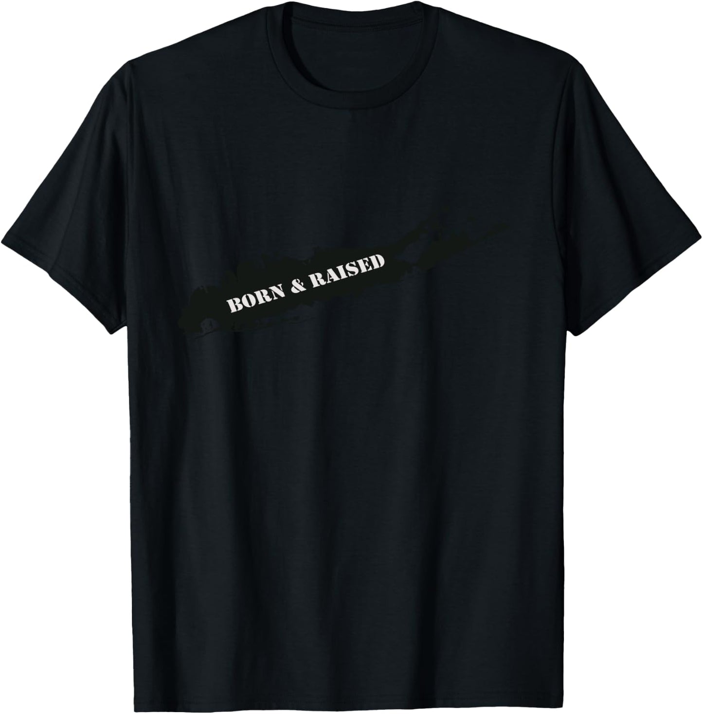 Born and Raised Long Island Home Map Long Sleeved T-Shirt - T-Shirt | Black