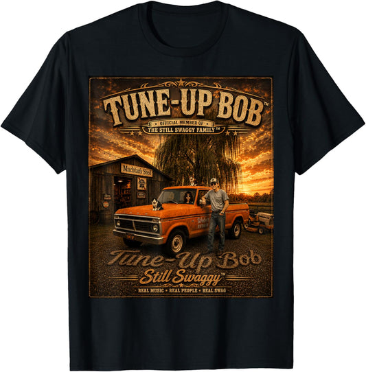 Tune Up Bob Garage Truck and Repair Shop T-Shirt - T-Shirt | Black
