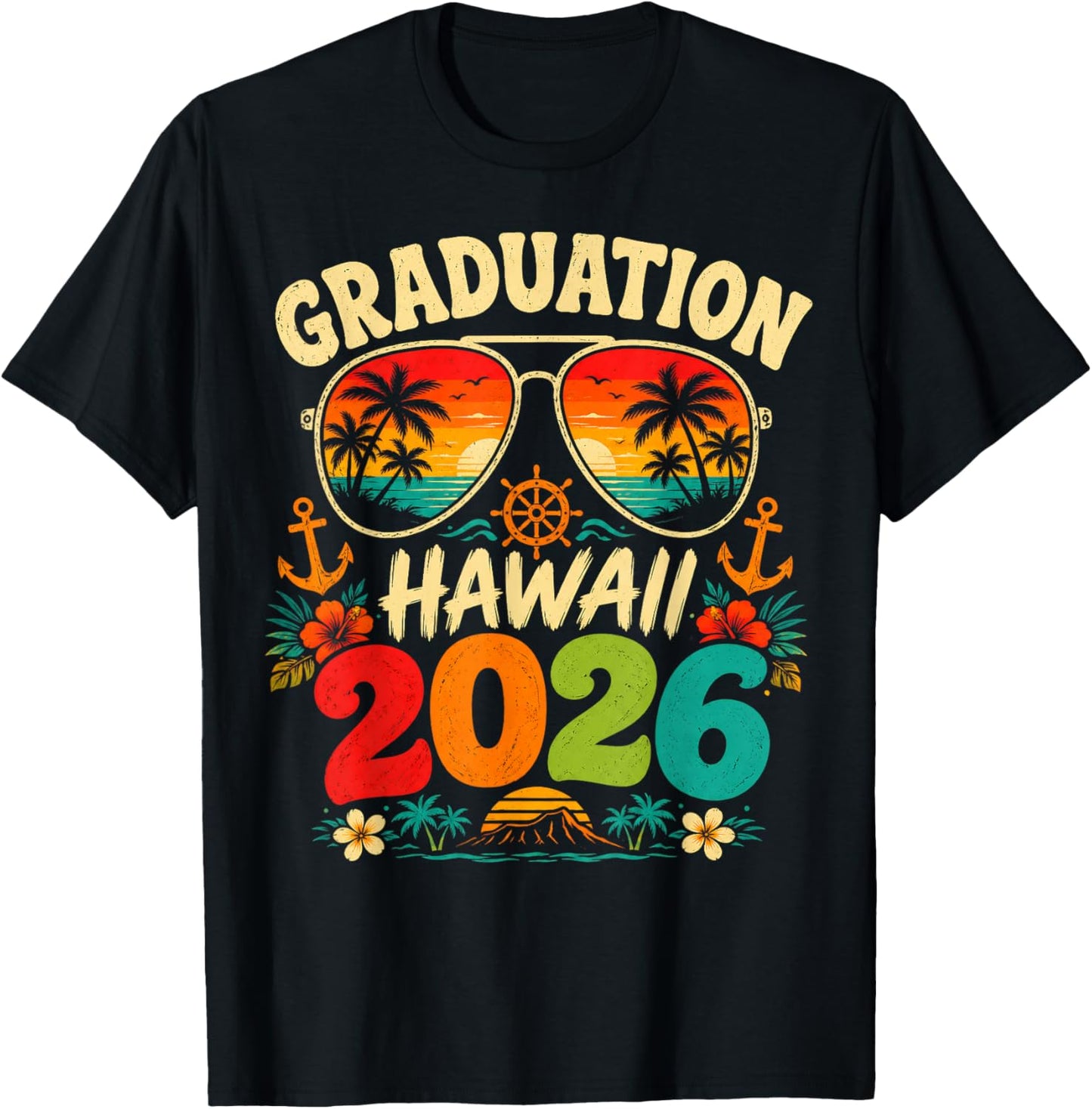 Graduation Cruise 2026 Hawaii Senior Grad Hawaiian Trip T-Shirt - T-Shirt | Black