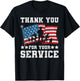Thank You For Your Service American Flag Military Gift Shirt T-Shirt - T-Shirt | Black