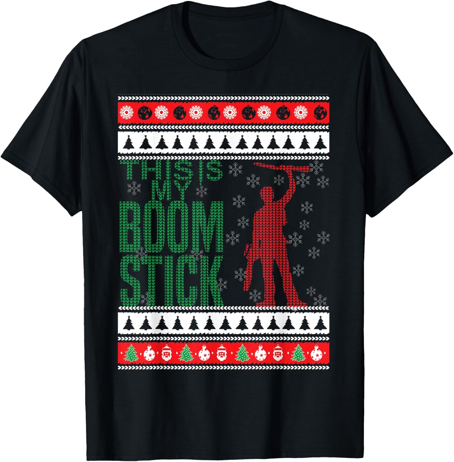 This Is My Boomstick Shotgun Christmas Snow Dead Evil T-Shirt - T-Shirt | Black