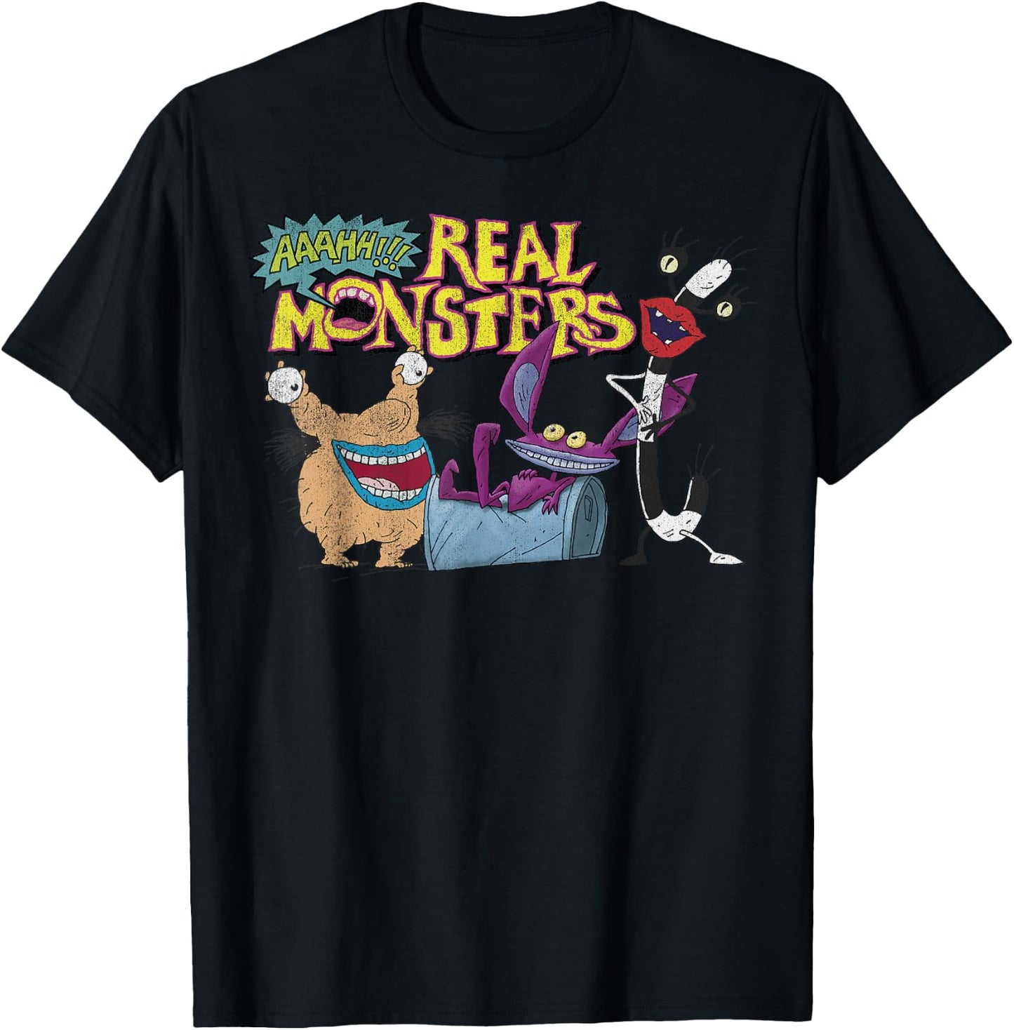 Aaahh!!! Real Monsters Friends Logo T-Shirt - T-Shirt | Black