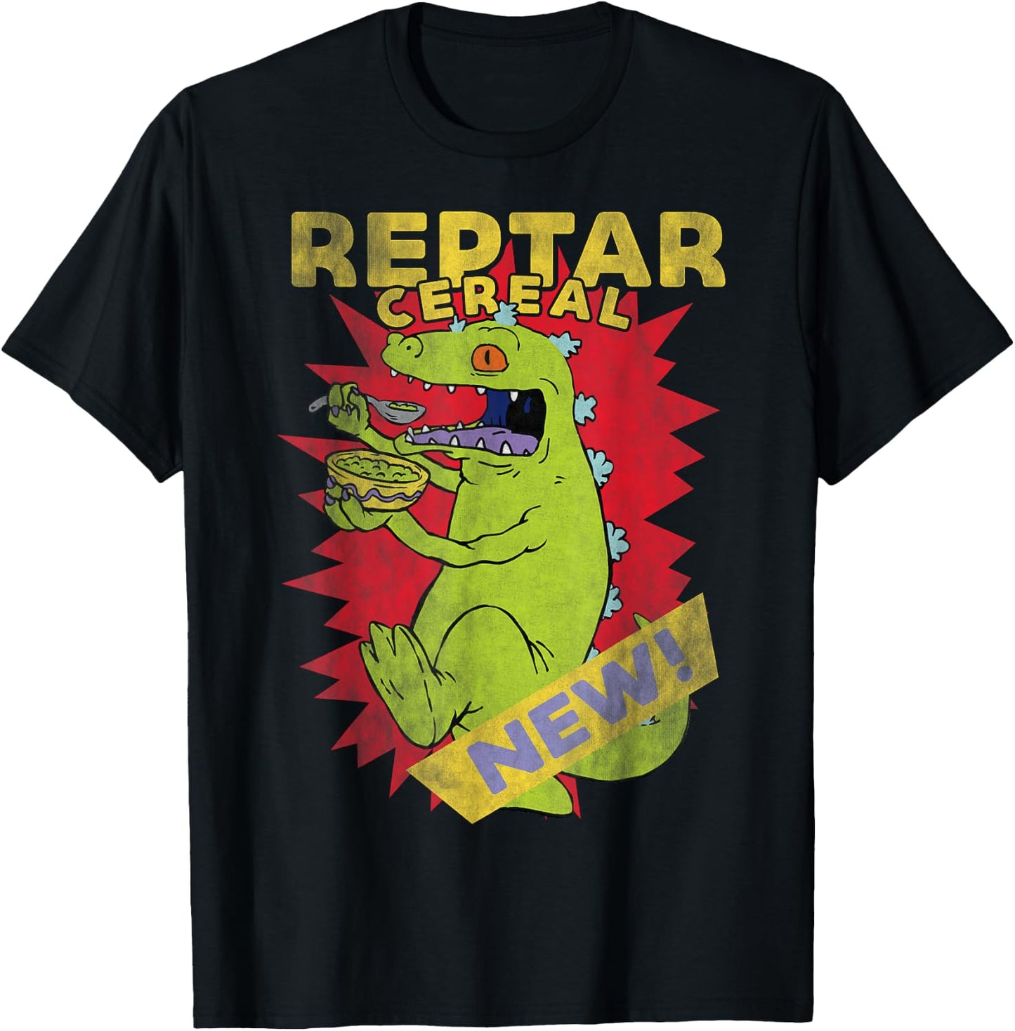 Nickelodeon Reptar Cereal T-Shirt - T-Shirt | Black