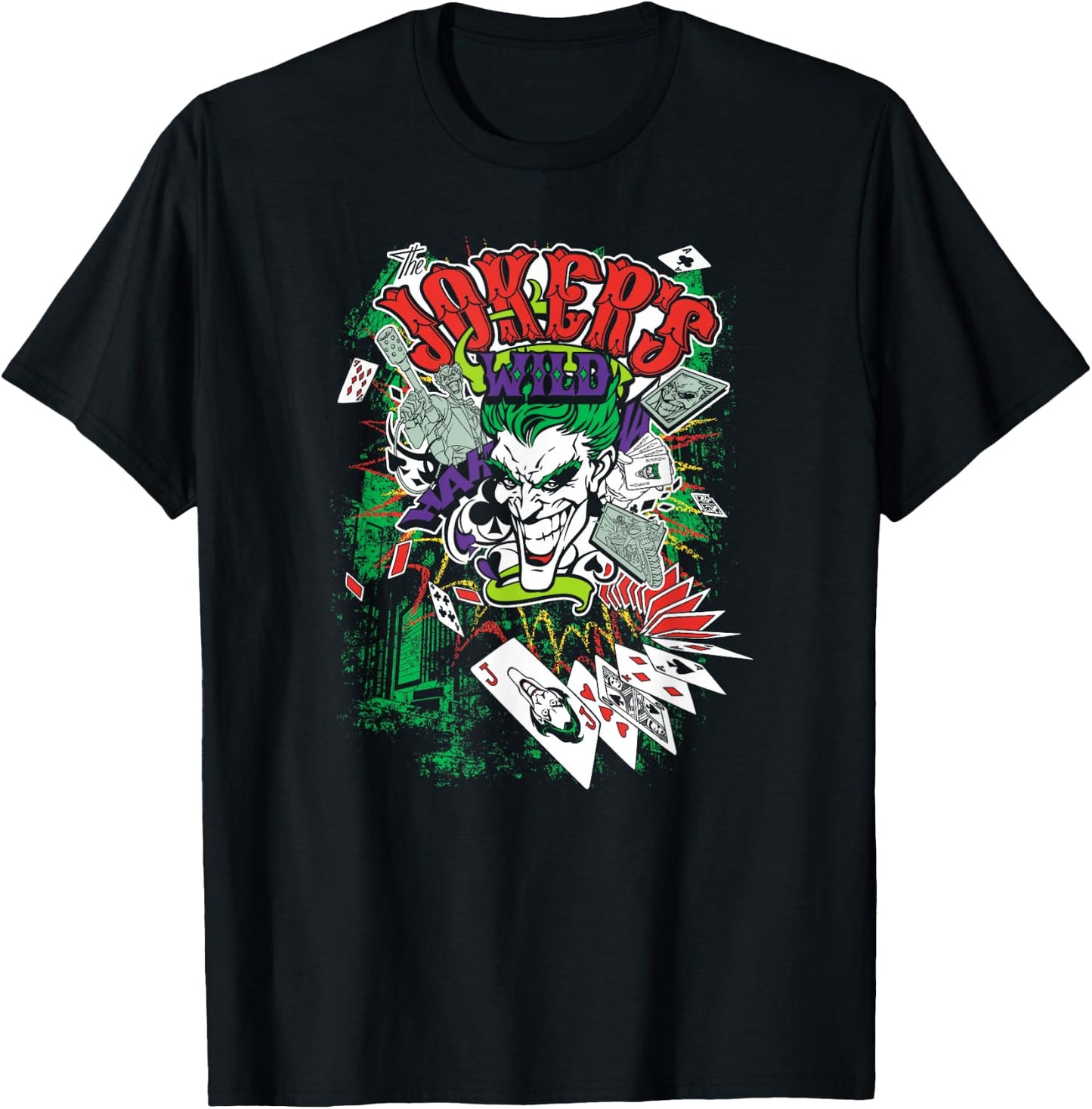 Batman Joker's Wild T Shirt T-Shirt - T-Shirt | Black