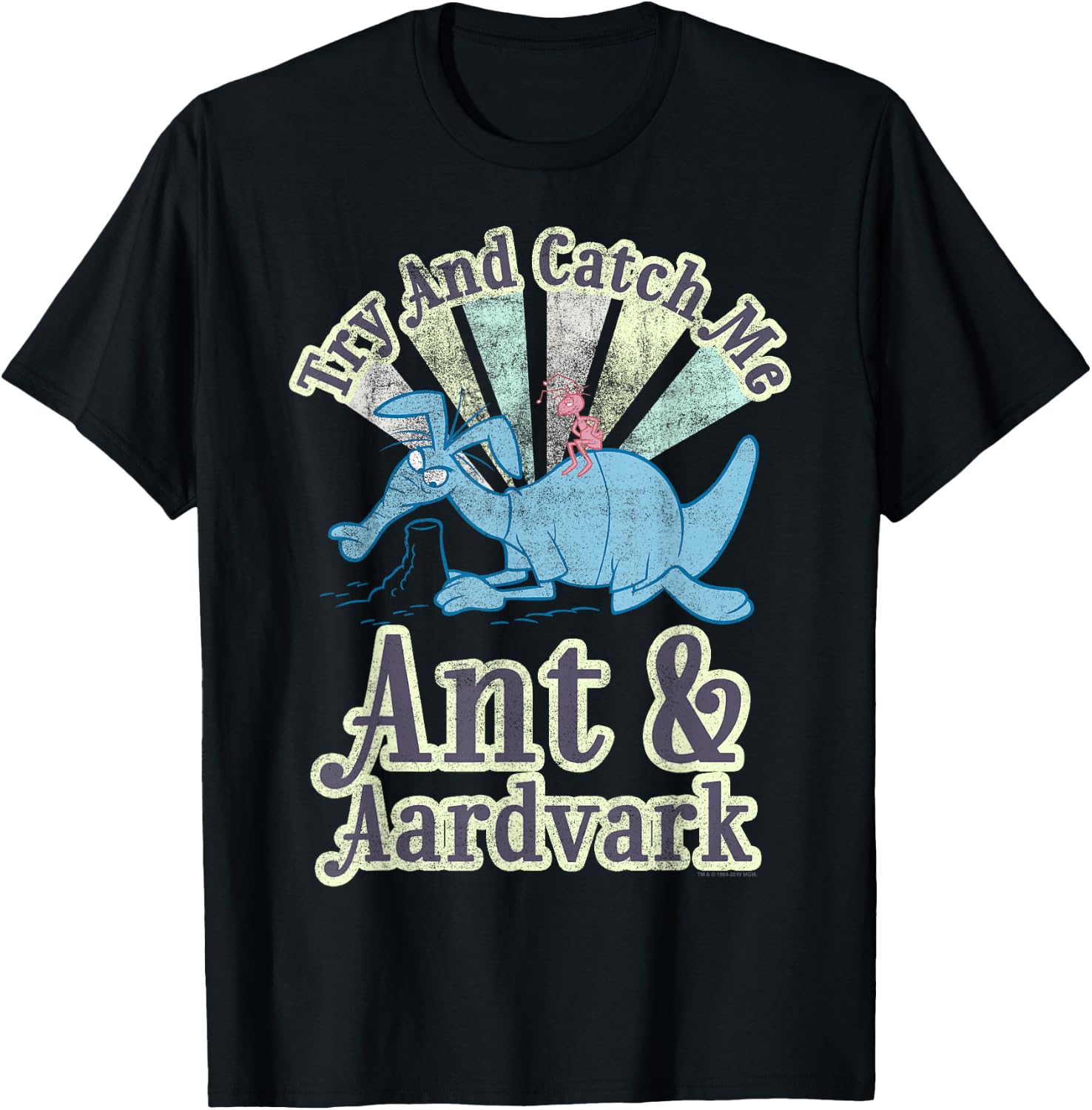 Pink Panther Ant And Aardvark Try And Catch Me T-Shirt - T-Shirt | Black