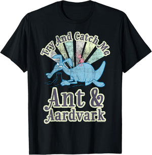 Pink Panther Ant And Aardvark Try And Catch Me T-Shirt - T-Shirt | Black