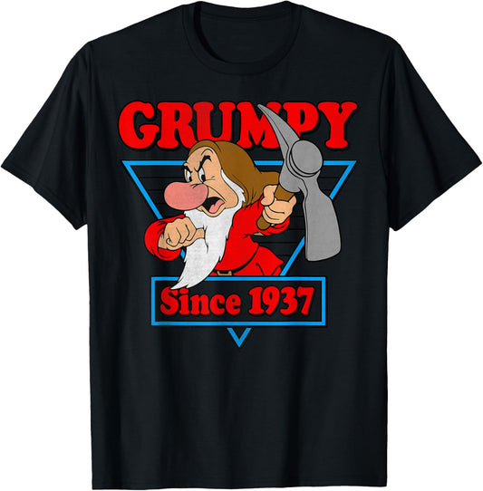 Disney Snow White Grumpy Since 1937 Triangle Graphic T-Shirt - T-Shirt | Black