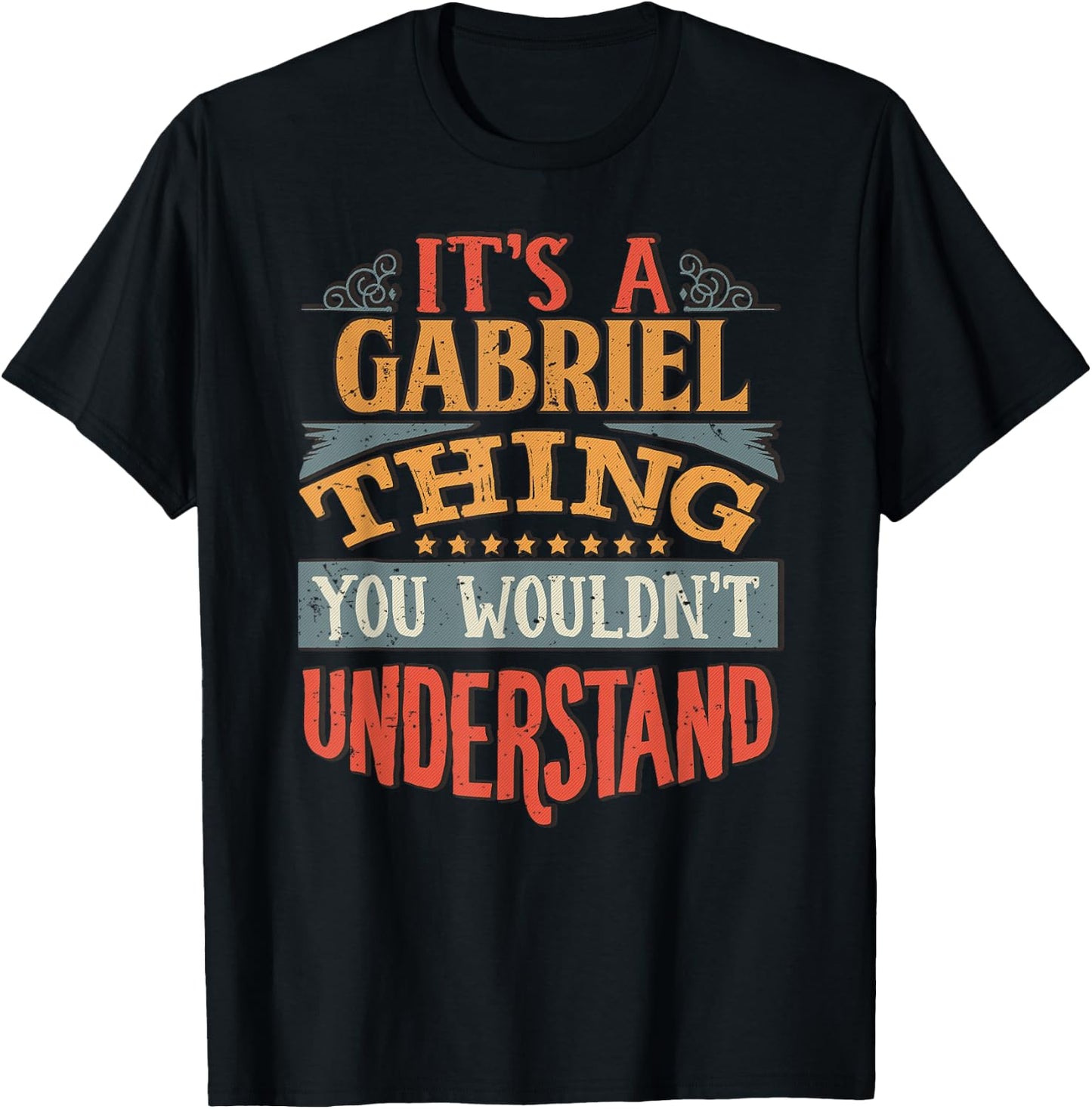 Gabriel Name Gifts By Vnz Gabriel Name T-Shirt - T-Shirt | Black