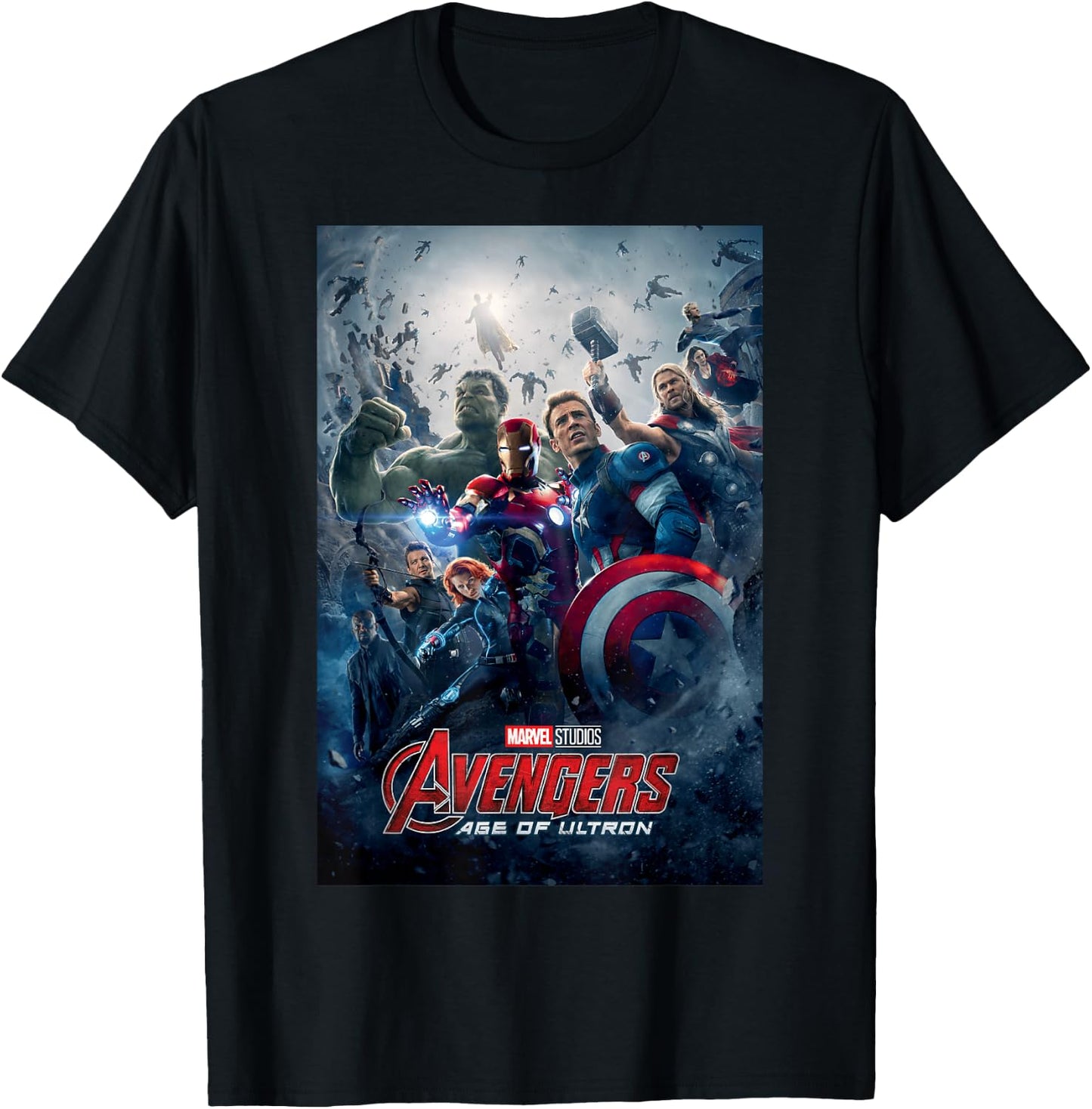 Marvel Studios Avengers 2 Movie Poster Graphic T-Shirt - T-Shirt | Black
