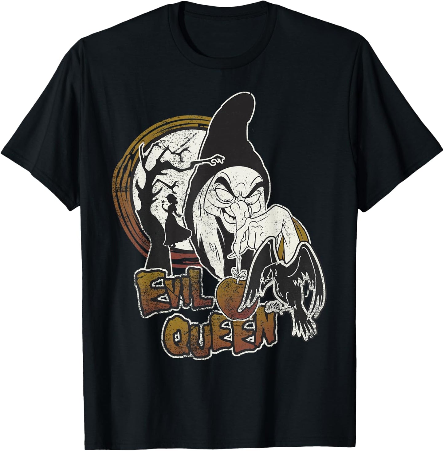 Disney Snow White Halloween Evil Queen Poison Apple Vintage T-Shirt - T-Shirt | Black