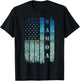 Vintage USA American Flag Samoa Samoan Beach Sunset Surfer T-Shirt - T-Shirt | Black
