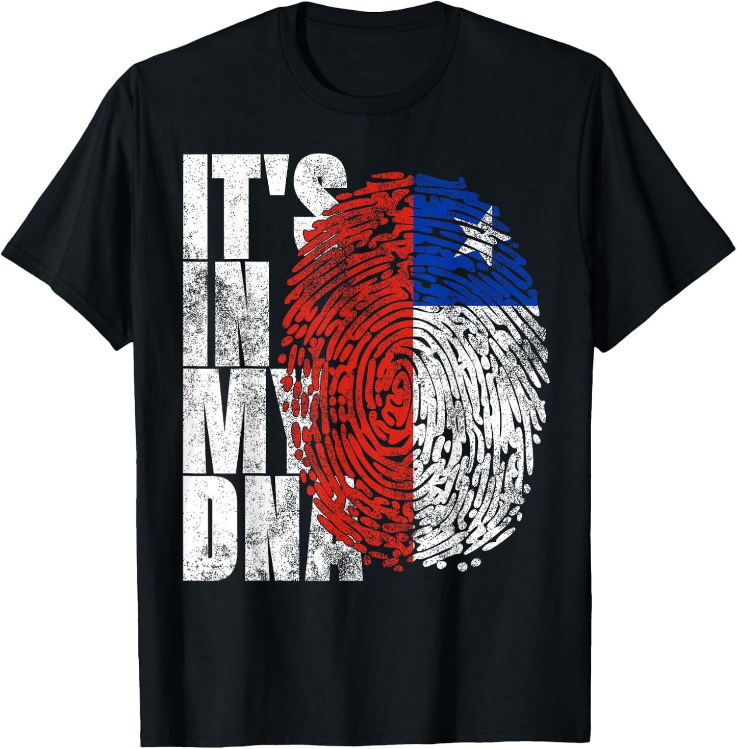 It's In My DNA Chilean Hispanic Gift Chileno Cool Chile Flag T-Shirt - T-Shirt | Black