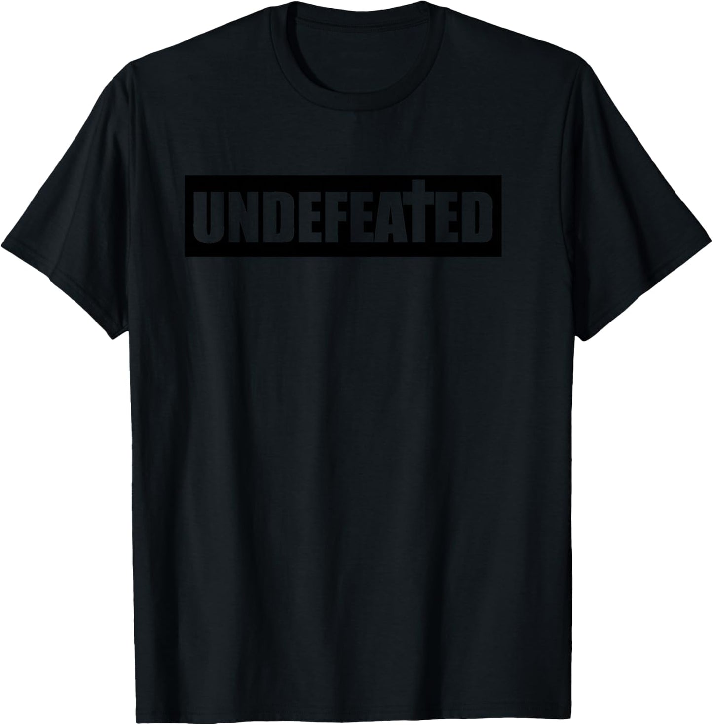 Christian Religious Undefeated Cross T-Shirt - T-Shirt | Black