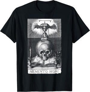 Memento Mori Stoicism Philosophy Philosopher Memento Mori Small T-Shirt - T-Shirt | Black