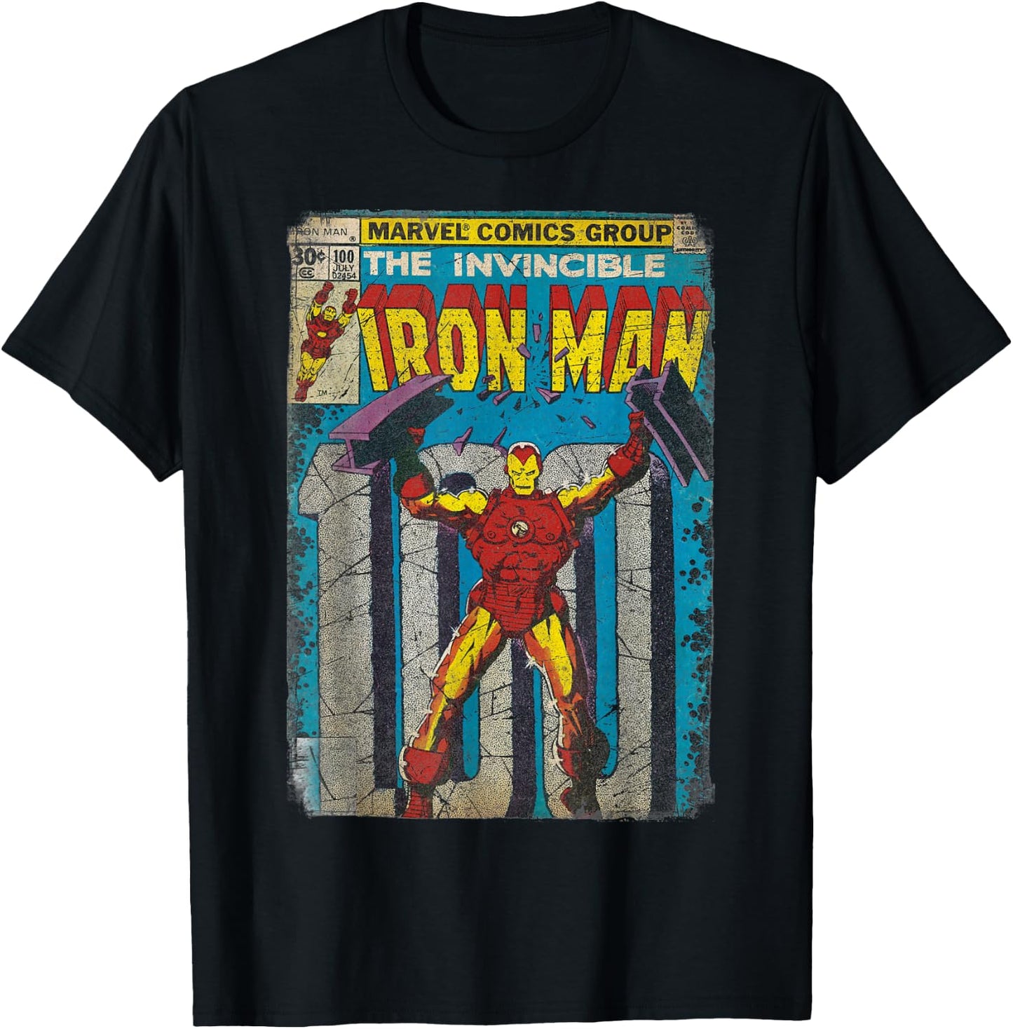 Iron Man Classic Retro Comic Vintage Cover Graphic T-Shirt - T-Shirt | Black