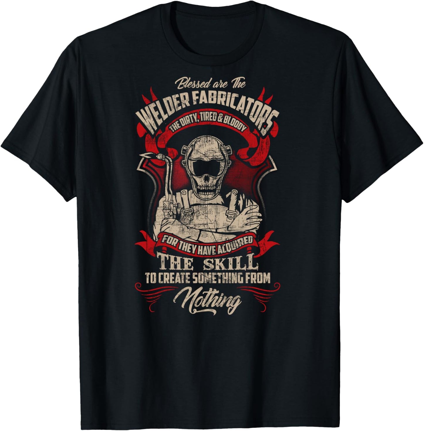 WELDER FABRICATORS Funny Welders Welding Back T-Shirt - T-Shirt | Black