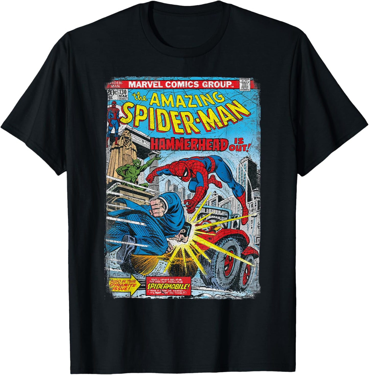 Marvel Spider-Man Classic Retro Comic Hammerhead T-Shirt - T-Shirt | Black