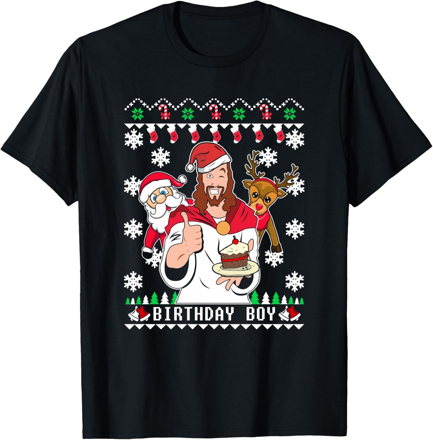 Birthday Boy Men Women Kids Funny Ugly Christmas T-Shirt - T-Shirt | Black