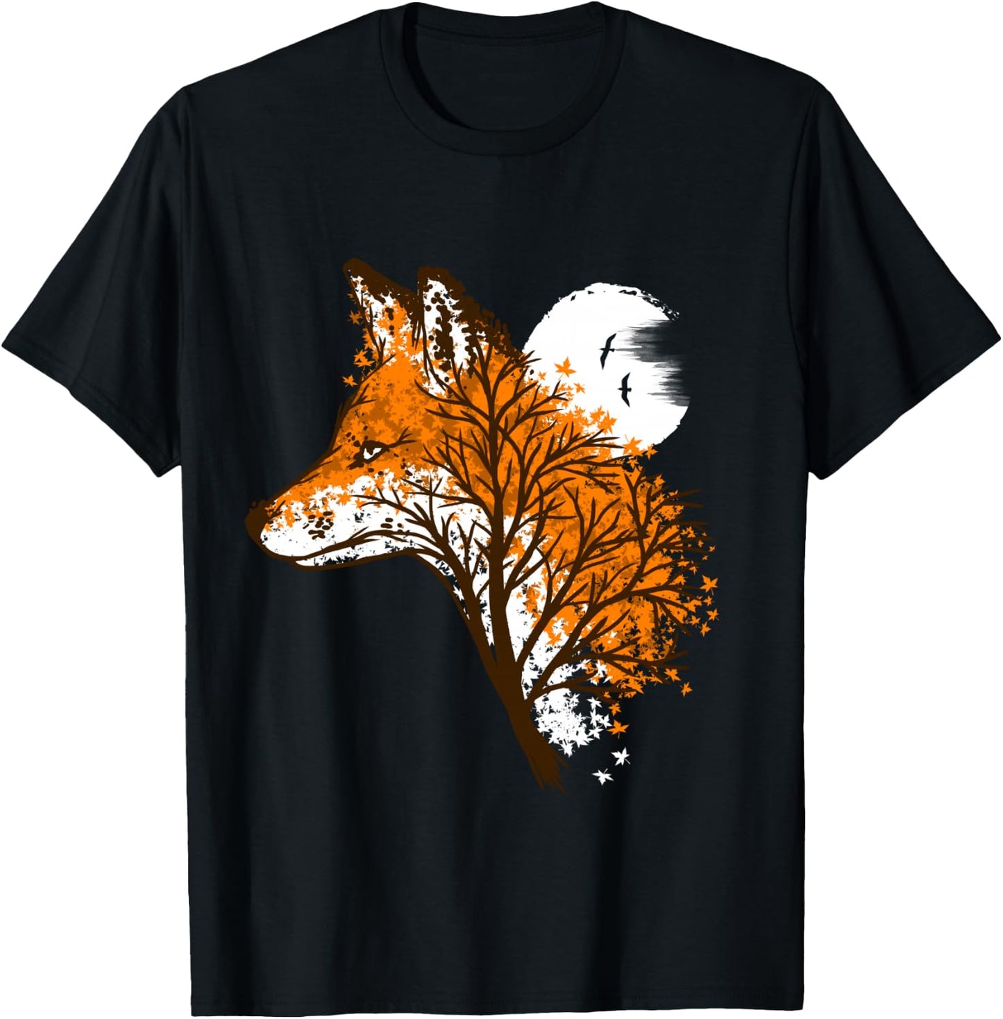 Tree Fox - beautiful animal shirt T-Shirt - T-Shirt | Black