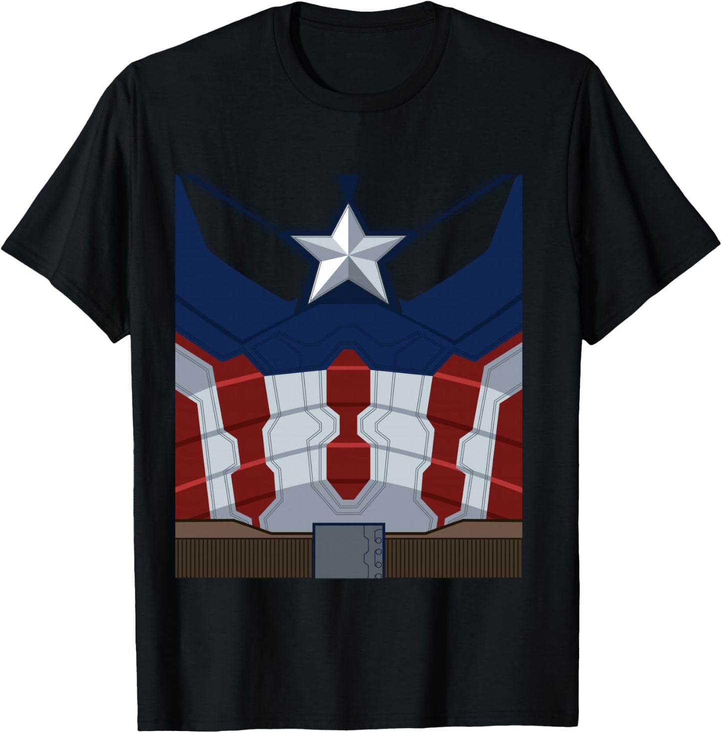 Marvel Captain America Costume T-Shirt - T-Shirt | Black