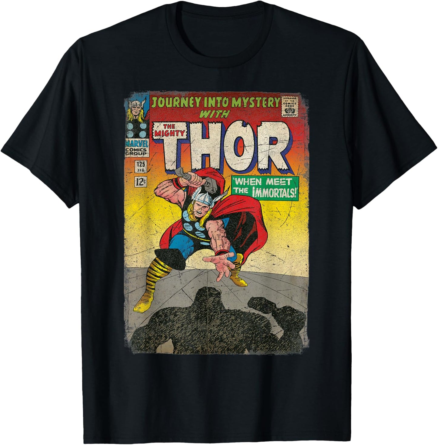 Marvel The Mighty Thor Journey Into Mystery Retro Comic T-Shirt - T-Shirt | Black