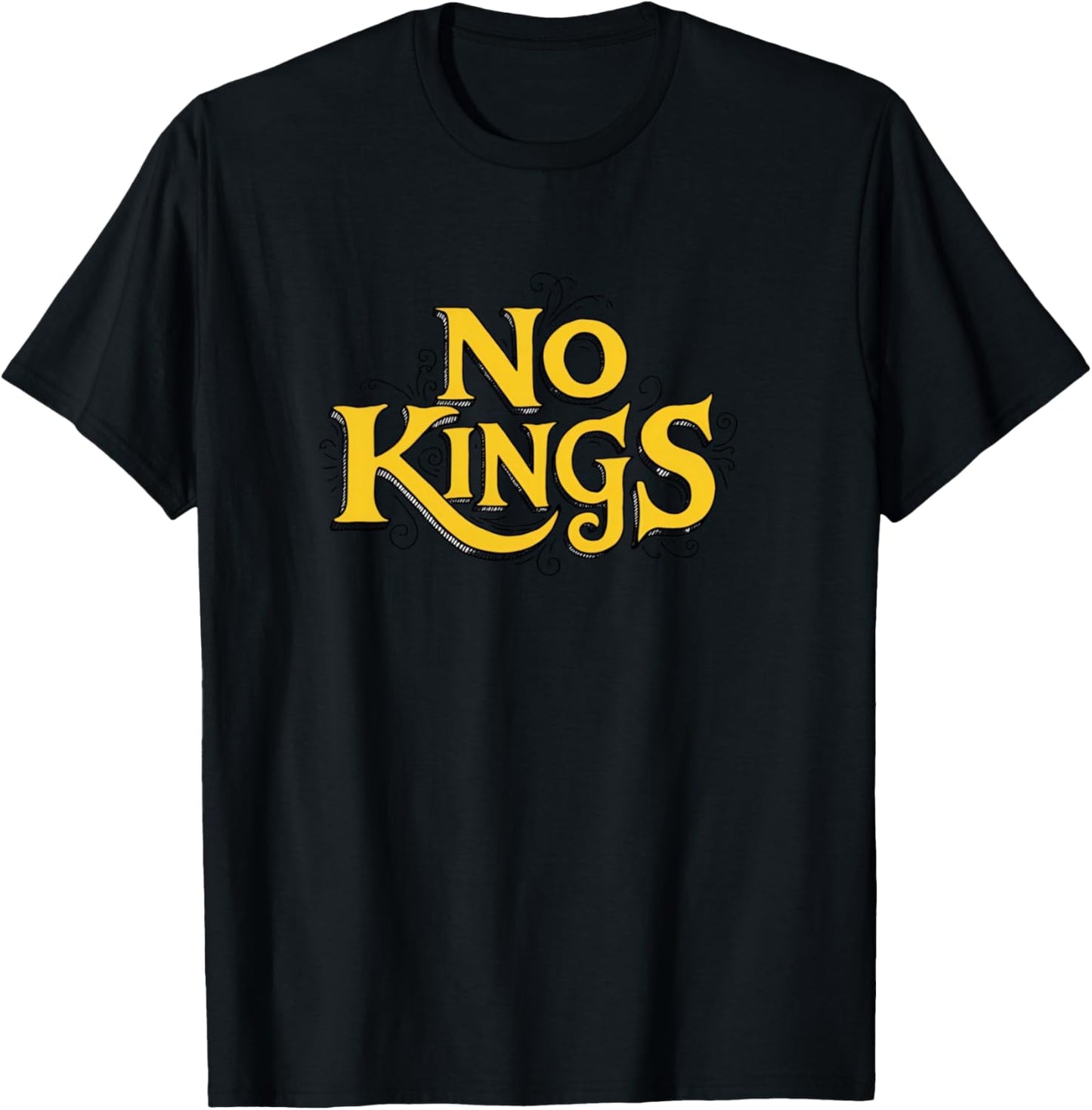 No Kings - No Kings Day Tanks, , and Tops T-Shirt - T-Shirt | Black