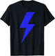 Bolt Lightning BLUE Thunderbolt Team T-Shirt - T-Shirt | Black