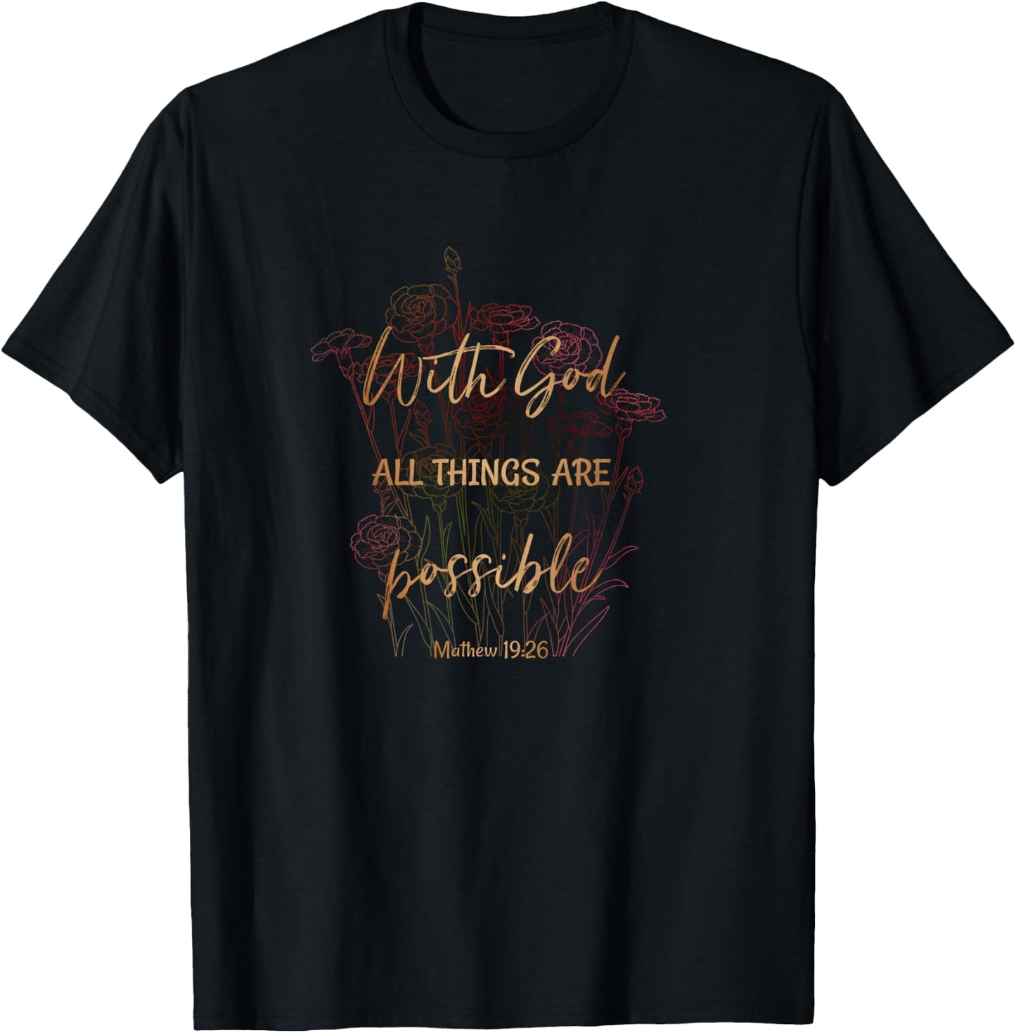 Christian Bible Verse Shirt and Girls T-Shirt - T-Shirt | Black