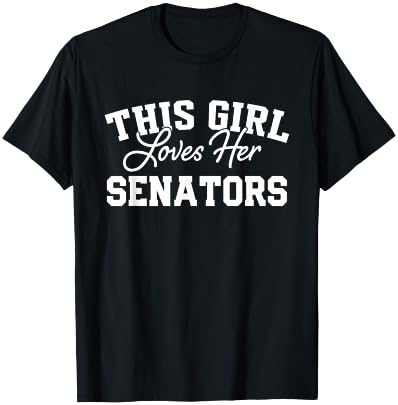 Senators Dover This Girl Loves Her HS T-Shirt - T-Shirt | Black