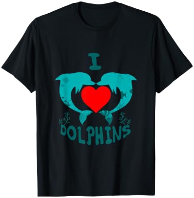 I love dolphins Gift T-Shirt - T-Shirt | Black