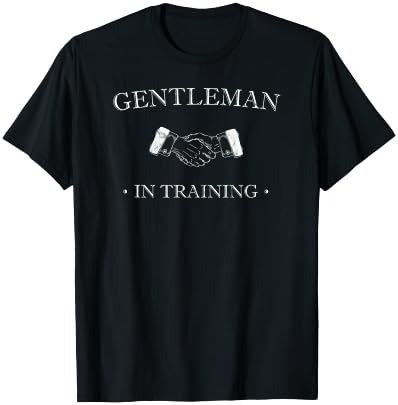 Vintage Man Gentleman In Training Retro White T-Shirt - T-Shirt | Black