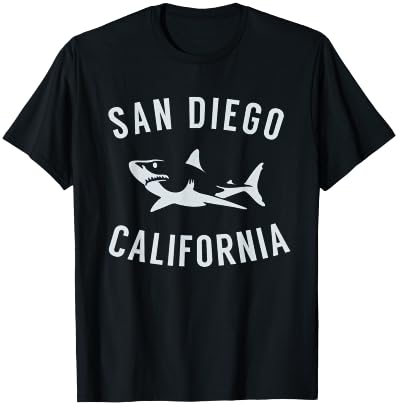 San Diego California T Shirt Shark CA Souvenirs T-Shirt - T-Shirt | Black