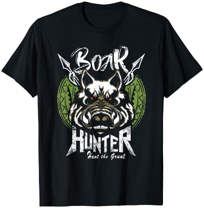 Hog Hunting Shirt Funny Boar Hunter Gift T-Shirt - T-Shirt | Black