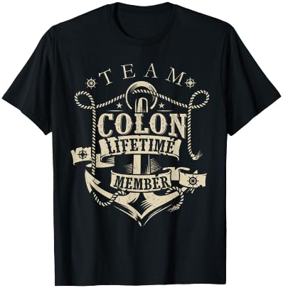 Team COLON Lifetime Member Vintage COLON Family Name T-Shirt - T-Shirt | Black